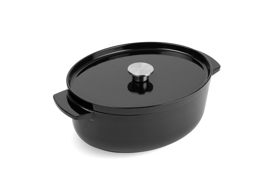 kasserolle mit deckel 30 cm in onyxschwarz