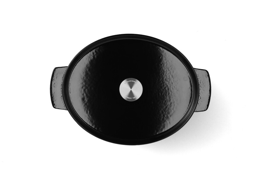 kasserolle mit deckel 30 cm in onyxschwarz