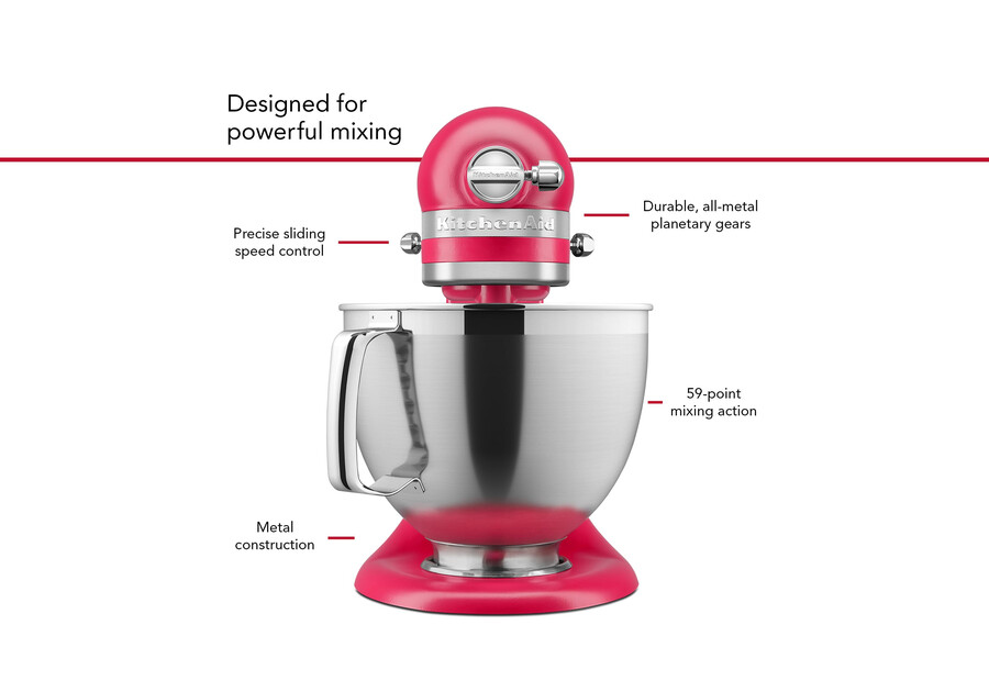 artisan standmixer mit kippbarem kopf - hibiskus ksm195
