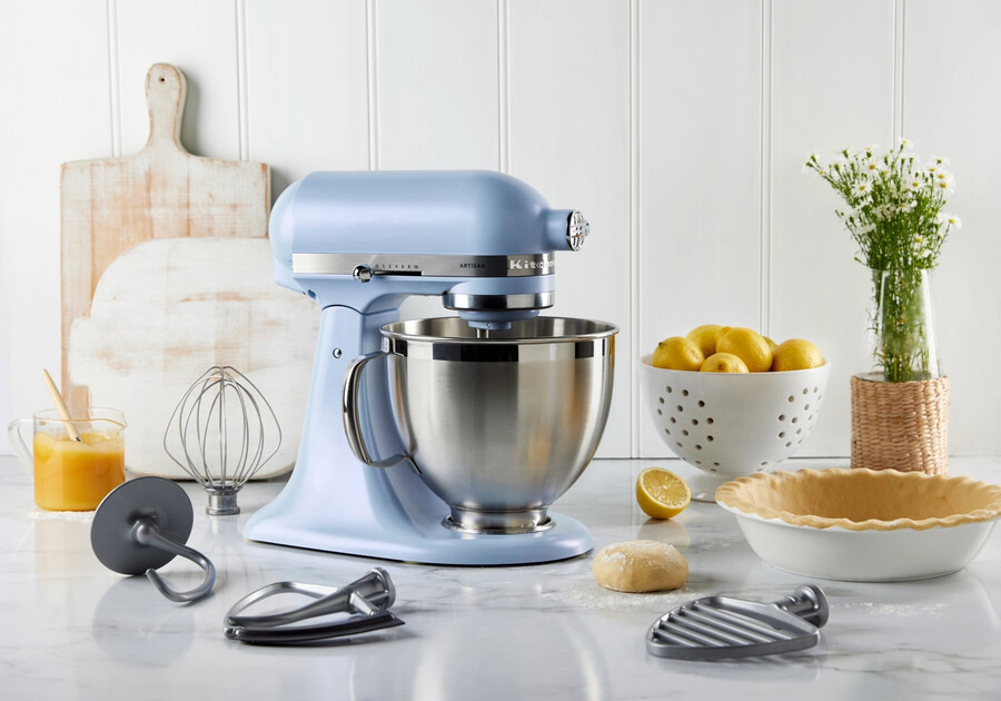 artisan standmixer mit kippbarem kopf - blue salt ksm195